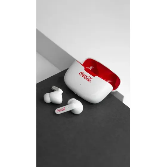 Fone De Ouvido Tws Bluetooth Branco | Flow Earbuds Coca-cola Branco