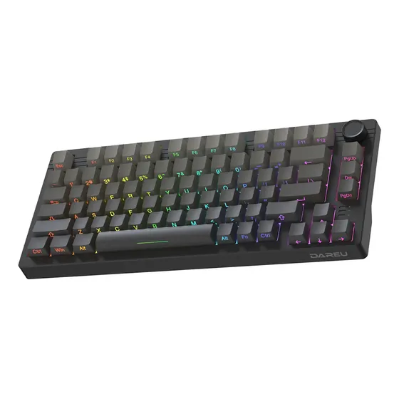 Teclado Mecânico Gamer Dareu EK75 RGB Sem Fio Bluetooth Hot Swap 75% Preto Cinza