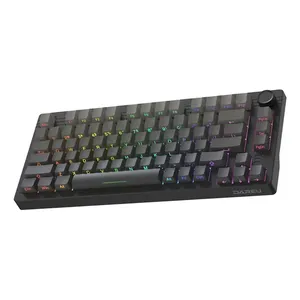 Teclado Mecânico Gamer Dareu EK75 RGB Sem Fio Bluetooth Hot Swap 75% Preto Cinza