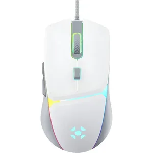 Mouse Gamer Rgb Fortrek Crusader White Edition 12800dpi