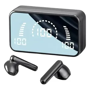 Fones De Ouvido Bluetooth Sem Fio C/ Espelho Impermeável S20 Cor Preto