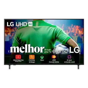 Smart TV LG UHD AI UA85 50 polegadas HDR10 Pro Processador α7 AI Ger 8 webOS 25
