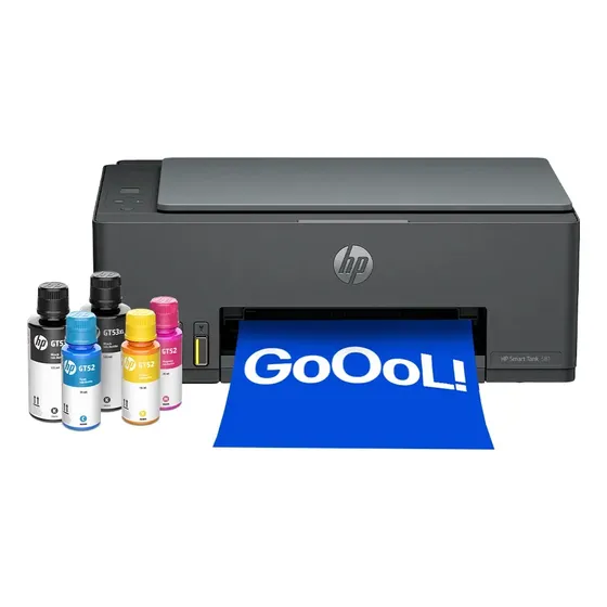 Impressora multifuncional HP Smart Tank 581 Colorida 1 USB 2.0 de alta velocidade (dispositivo); 1 porta Wi-Fi 802.11b/g/n; 1 Wi-Fi Direct - 100 a 240 VCA