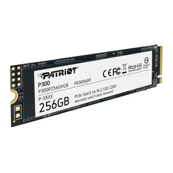 SSD Patriot 256GB M.2 2280 NVMe PCIe Gen3 x4 P300 Interno