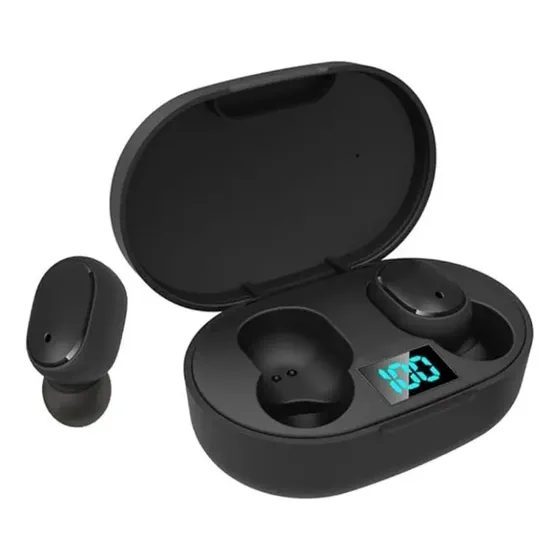Fone De Ouvido Bluetooth 5.0 Sem Fio Tws E6s Cor Preto