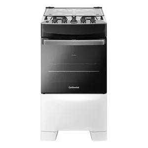 Fogão Fc4ib 4 Bocas Mesa De Inox Branco Continental