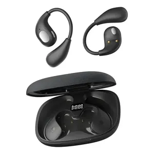 Fone de Ouvido JSKJ Esportivo OWS TWS sem Fio com Bluetooth e Microfone, Preto