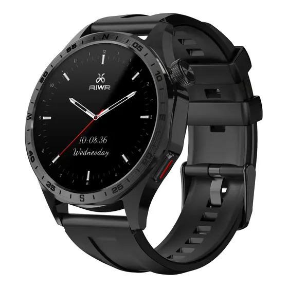 Smartwatch Wupro Aiwr Peps 1r Gps 1.43 Amoled Bluetooth 5atm 300mah AI, 160 modos esportivos, redondo Relógio Inteligente Preto