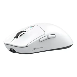 Mouse Gamer S/ Fio Attack Shark X3 Paw3395 26000 Dpi Branco Branco