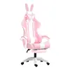 Cadeira Gamer Python Fly com Orelhinhas, Rosa, Ergonômica e Reclinável, com Apoio para os Pés e Altura Ajustável