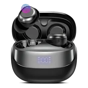 Fone De Ouvido Bluetooth 5.4 Sem Fio Tws Com Display Digital Cor Preto