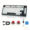 Teclado Gamer Mk32 75% 2.4ghz/usb-c/bt5.0, Inglês Us Preto Preto Inglês Us