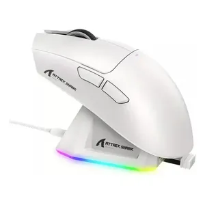 Mouse Gamer Attack Shark X11 Branco 22000 Dpi Usb Bluetooth