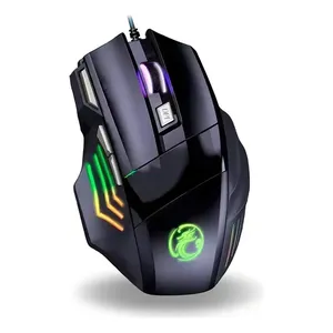 Mouse Gamer Para Jogo 3.200 Dpi Óptico Com Led Rgb Usb Exbom Cor 3200dpi 7 Botões