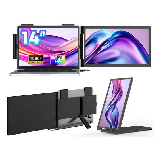 Monitor Portátil 14''tela Dupla P/gamer Laptop De 14 A16 ''