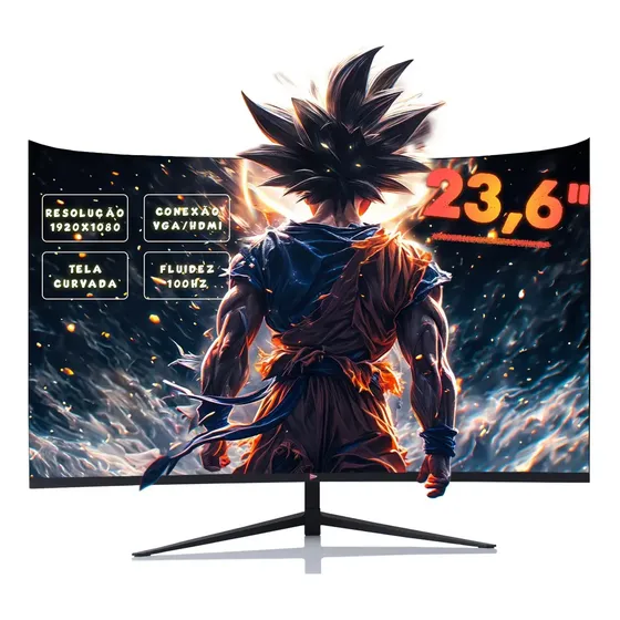 Monitor Gaming Serie Tela Led Curva 23,6'' 100hz 1ms Full Hd - Preto