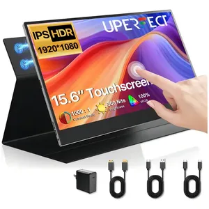 Monitor Portátil Uperfect 15,6 Polegadas 60hz Touchscreen Pc Gamer Tela Lps Audio Estéreo Ultra Fino Full Hd 1920x1080 Hdmi Usb-c Win11 Mac Ps Xbox Switch