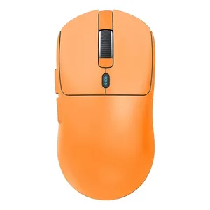 Mouse Gamer Sem Fio Bluetooth Tri Mode 18000 Dpi Paw3311 Recarregável Fire Phoenix Bk-r1x Laranja