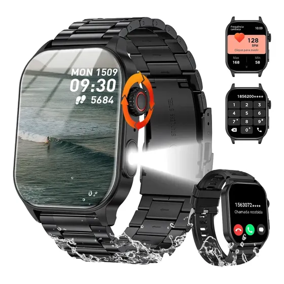 Relógio Smartwatch Homen Resistente Ã Ãgua Bluetooth Esporte