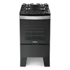 Fogão 4 Bocas Itatiaia Itaglass Plus Vidro Com Trempe De Ferro E Forno 48l Preto Fosco