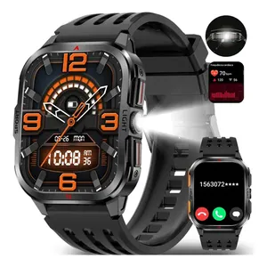 Relógio Smartwatch Esportes Lanterna Militar À Prova Choque
