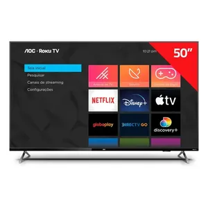 Smart Tv Aoc 50'' Led Roku 4k Wi-fi 50u6125/78g Bivolt
