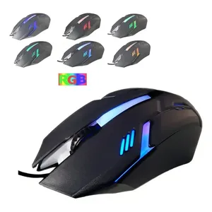 Mouse Gamer Exbom RGB Óptico 1200dpi Com Fio USB Ambidestro