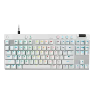 Teclado Gamer Logitech G PRO X TKL RAPID Branco Mecânico para Jogo