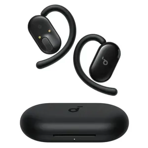 Fone De Ouvido Esportivo Bluetooth Soundcore V20i Gancho Ajustável Open-ear Sem Fio 4 Microfones Graves Potentes Bassup Para Corrida Academia Estilo Gamer Luzes Led Lançamento Conforto Cor Preto