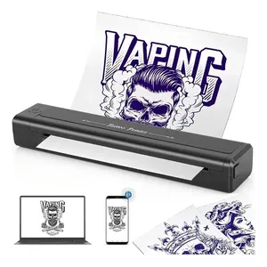 Impressora Para Decalque Termica Tatuagem Bluetooth A4 Juanr Cor Preto