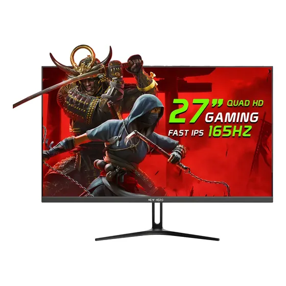 Monitor Gamer New Hero Titan 27 Ips Qhd 2k 165hz Hdmi E Dp Preto