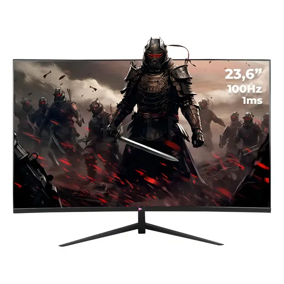 Monitor Gamer Grasep Tela Curva 23.6'' Full HD 100Hz 1ms LED Preto