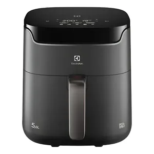 Air fryer Fritadeira Elétrica sem oleo Rita Lobo 5,6L 9 receitas funções pré-definidas Painel Digital timer 60min desligamento automático cesto removivel antiaderente 1400W Electrolux EAF45 Cinza