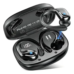 Fones de ouvido esportivos Bluetooth sem fio Mertto 75h Enc Color Black
