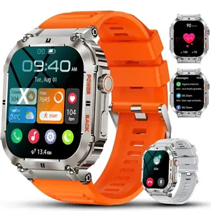 Smartwatch FoxBox Prateado c/ Chamadas Bluetooth e Tela de 1.96" p/ Esportes