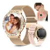 Relógio Inteligente Mulher Smartwatch Com Diamante Redondo