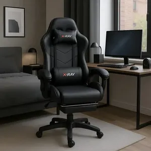 Cadeira Streamer Ergonomica Confortável Reclinável Cor Preto Material Do Estofamento Couro Sintético