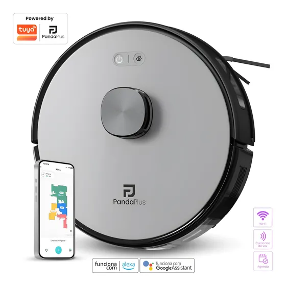Aspirador Robô Inteligente Mapeamento A Laser App Panda Plus