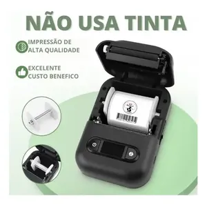 Impressora Bluetooth XD MEGA IMPORTS XD-210 com 5 Rolos 50x80mm Preto