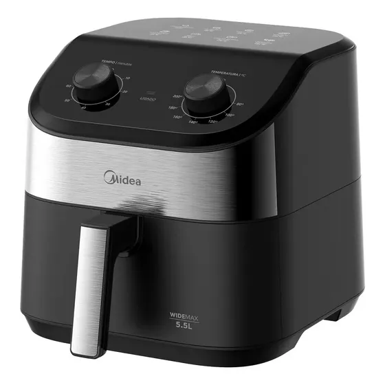 Fritadeira Air Fryer 5,5l Widemax Com Interior De Alumínio 1900w Midea