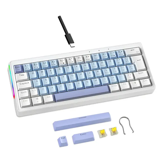 Teclado Mecânico Gamer 60% 61 Teclas Abnt2 Pc Xbox Ps4 Mac