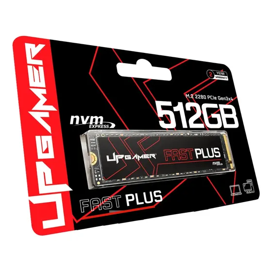 SSD UP Gamer UP3000 512GB M.2 NVMe PCIe p/ Notebook e PC