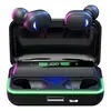 Fone De Ouvido Bluetooth Sem Fio Microfone Tws Recarregável Cor Preto Luz Verde-escuro