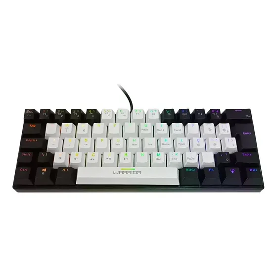 Teclado Warrior Royal Precision Iluminação Rgb Pb - Tc314 Preto Inglês Internacional