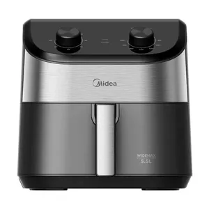 Fritadeira Elétrica Midea 5,5 Litros Widemax Preta e Inox FWM55P1 127V