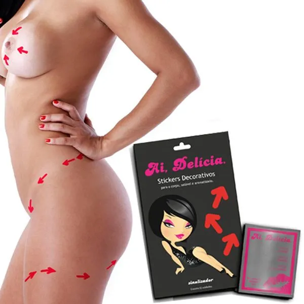 Stickers flechinha adesivo corporal solúvel e aromatizado ai delicia Sexy Fantasy - Miess Stickers flechinha adesivo corporal solúvel e aromatizadol ai delicia Sexy Fantasy - Miess