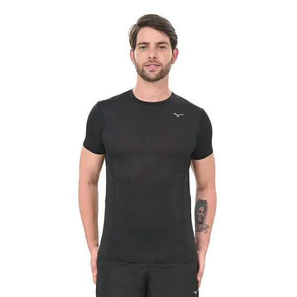 Camiseta de Treino Masculina Mizuno DryAeroFlow M Preto