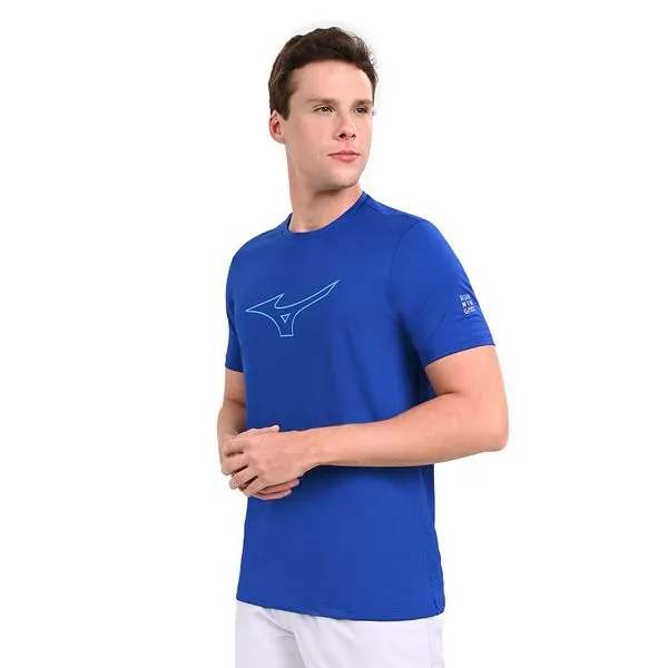 Camiseta de Treino Masculina Mizuno Focus Stamp G Azul