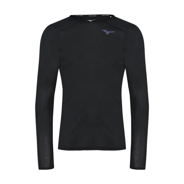 Camiseta de Treino Mizuno Two Loops 88 LS Masculina M Preto