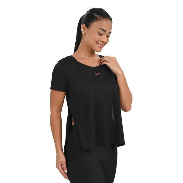 Camiseta de Treino Feminina Mizuno Soul Fit Fre M Preto